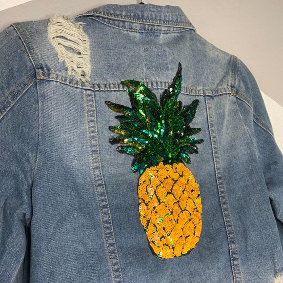 Denim Jacket with Patchwork - Picture 4 of 4